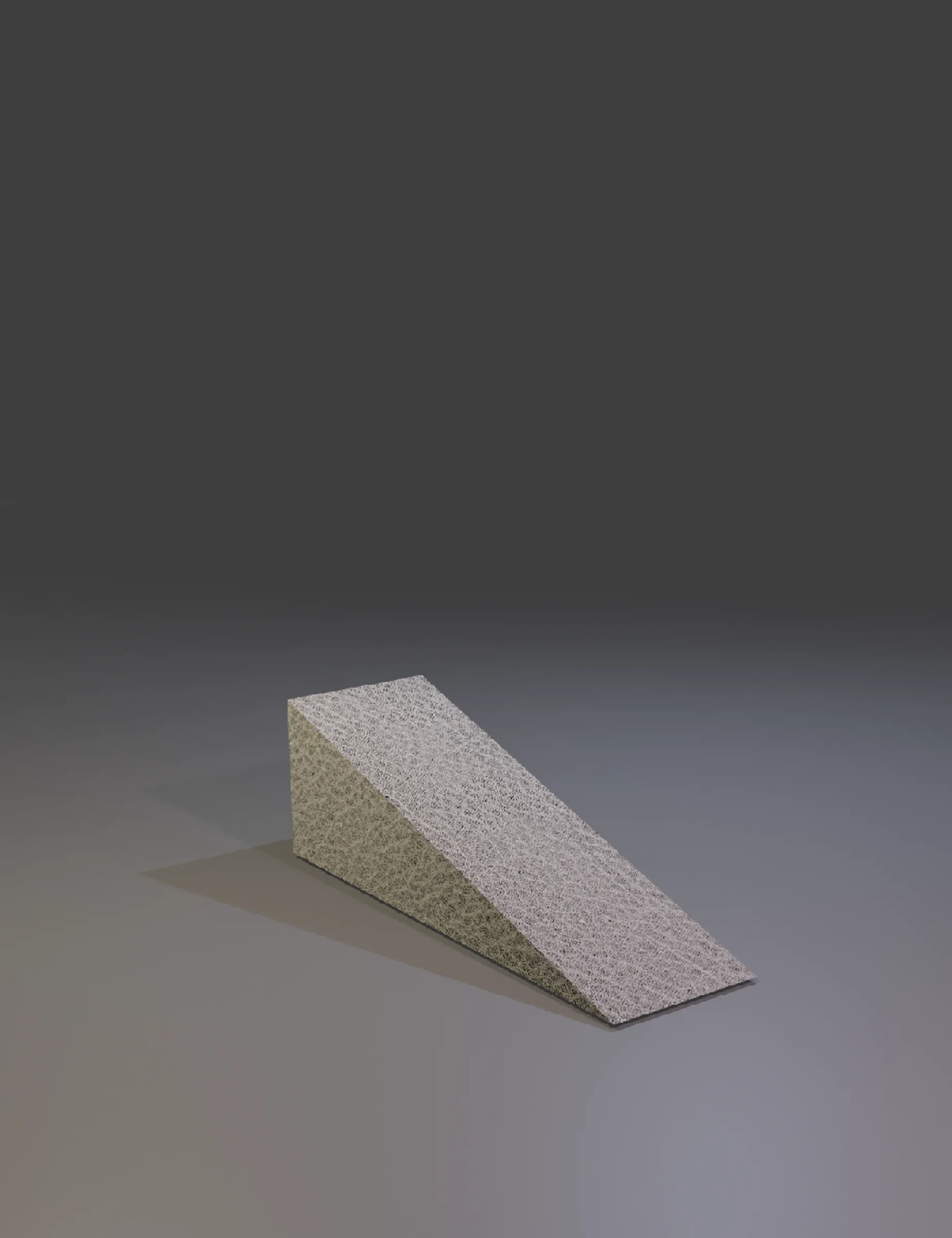 Item for the Great Reset: Stopper Wedge, 3D rendered conceptual sculpture by Barbara K. Prokop