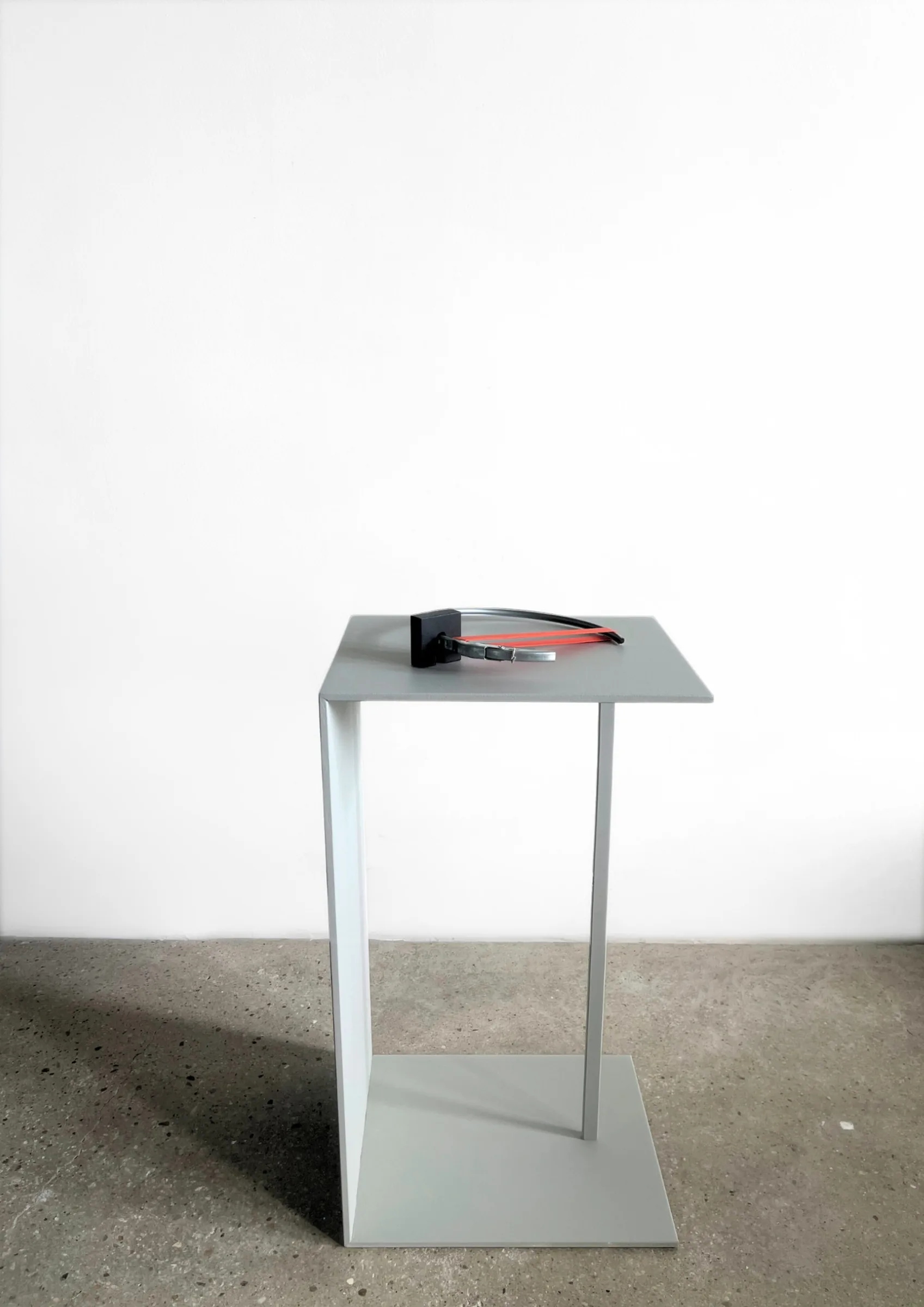 Defence Offence 004 by Barbara K. Prokop, installation view of a conceptual sculpture exploring protection, threat and aggression