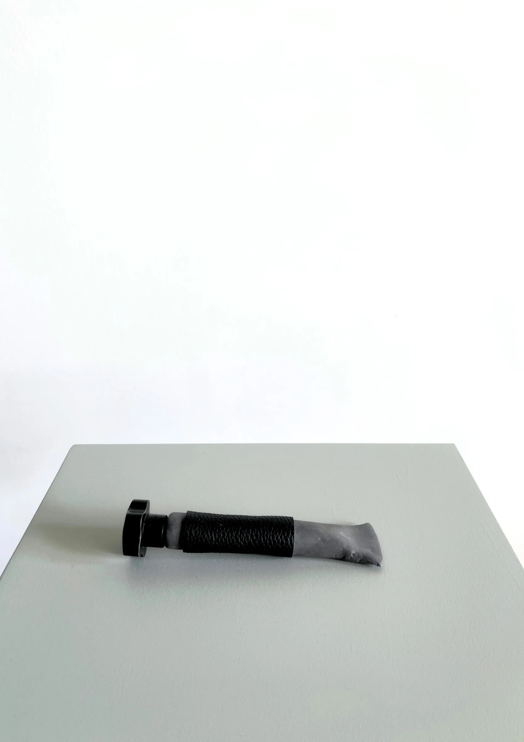 Defence Offence 007 by Barbara K. Prokop, close-up view of a conceptual sculpture exploring protection, threat and aggression